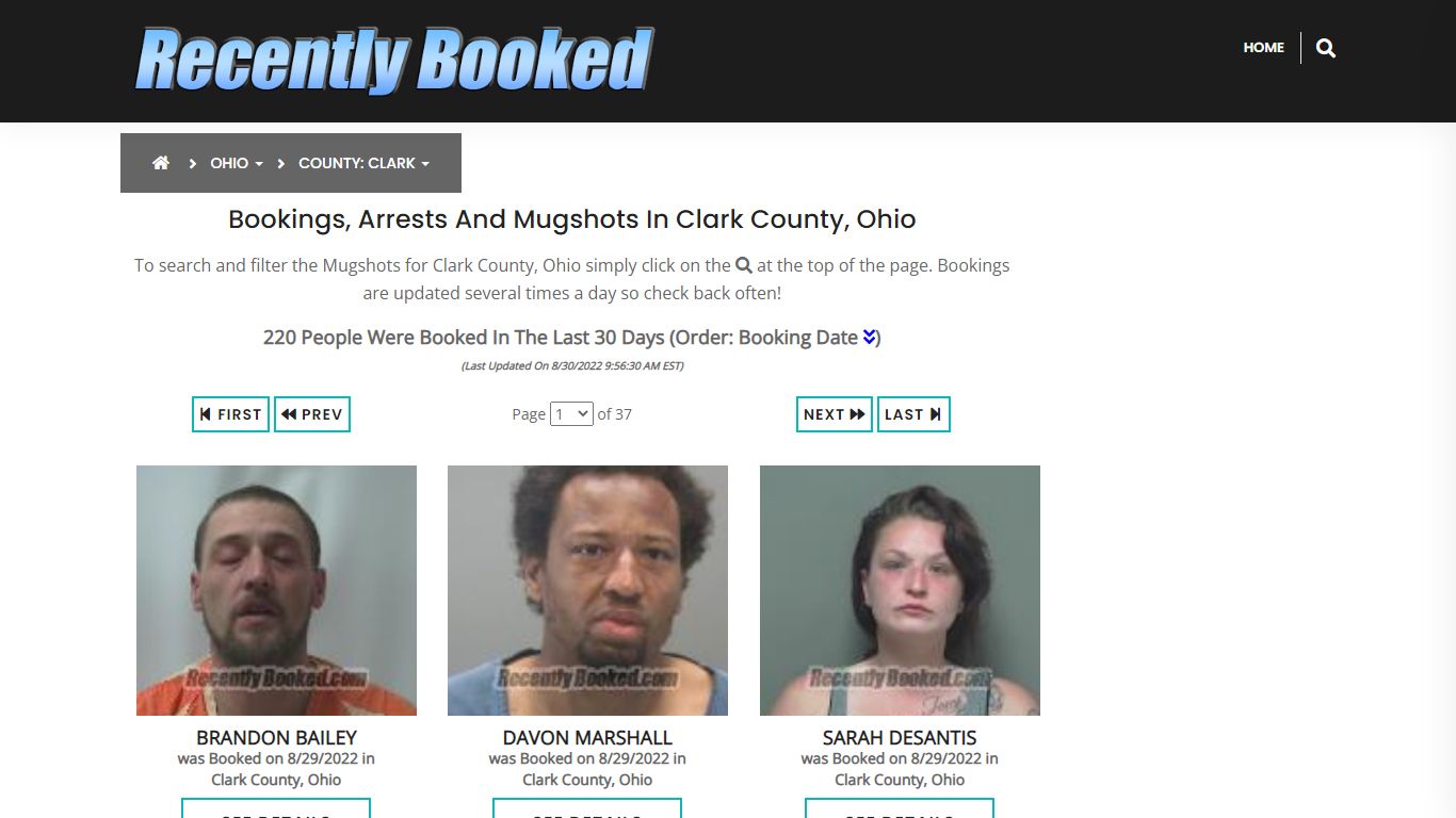 Recent bookings, Arrests, Mugshots in Clark County, Ohio - Recently Booked